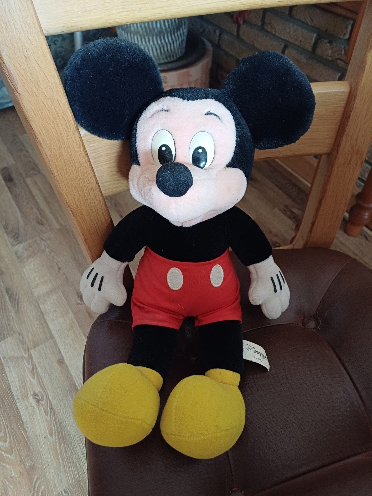 Vintage Disney Mickey Mouse knuffel - Disneyland Parijs, Disney, Overige typen, Ophalen of Verzenden, Met label