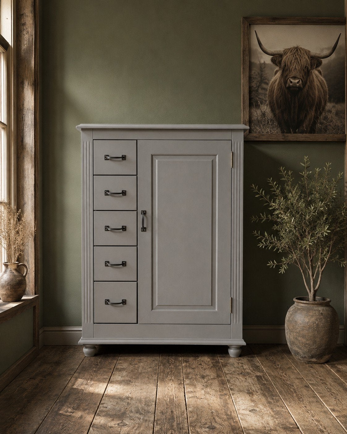 prachtige ladekast kwartsgrijs, 5 laden of meer, Muppetsmeubels@gmail.com, 100 tot 150 cm, Middenhof 41 Rilland