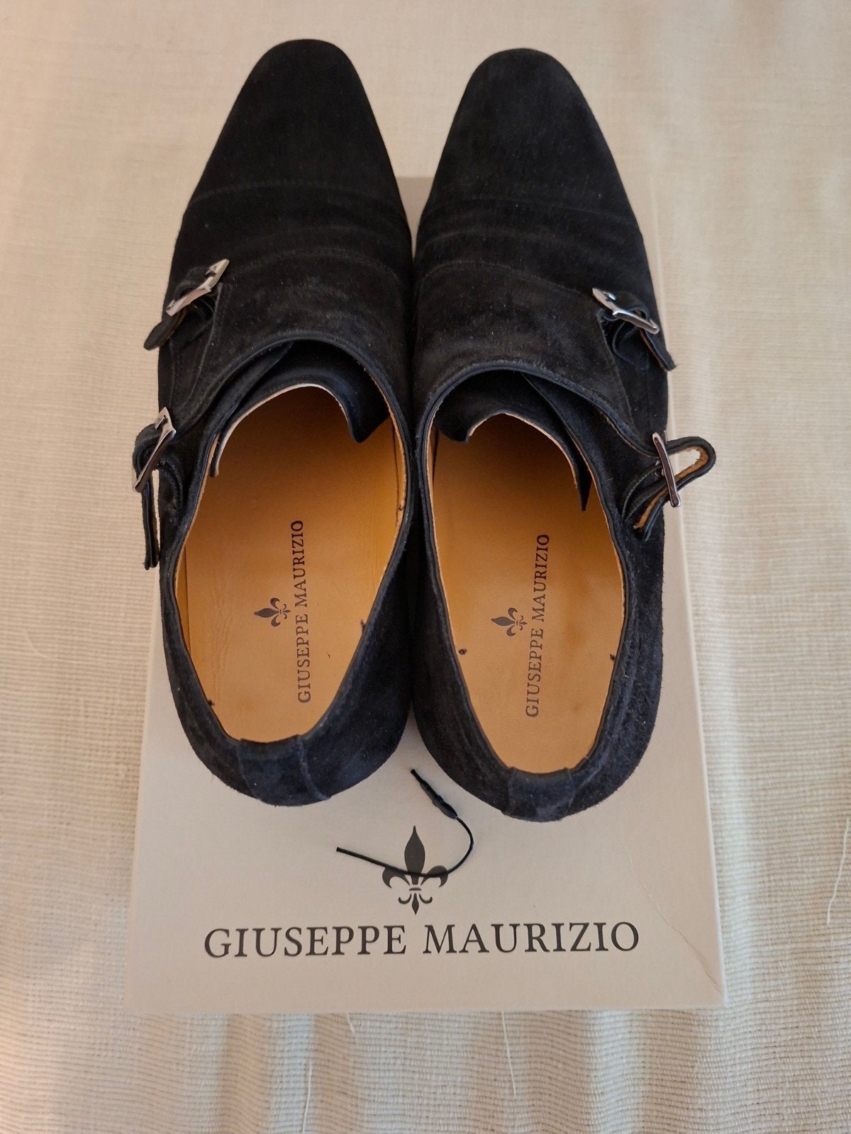 Giuseppe Maurizio zwarte suède herenschoenen maat 41, Ophalen of Verzenden