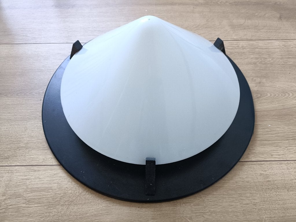IKEA Stoja - vintage plafondlamp Memphis design, Huis en Inrichting, Lampen | Plafondlampen, Zwart, Ophalen of Verzenden, Zo goed als nieuw