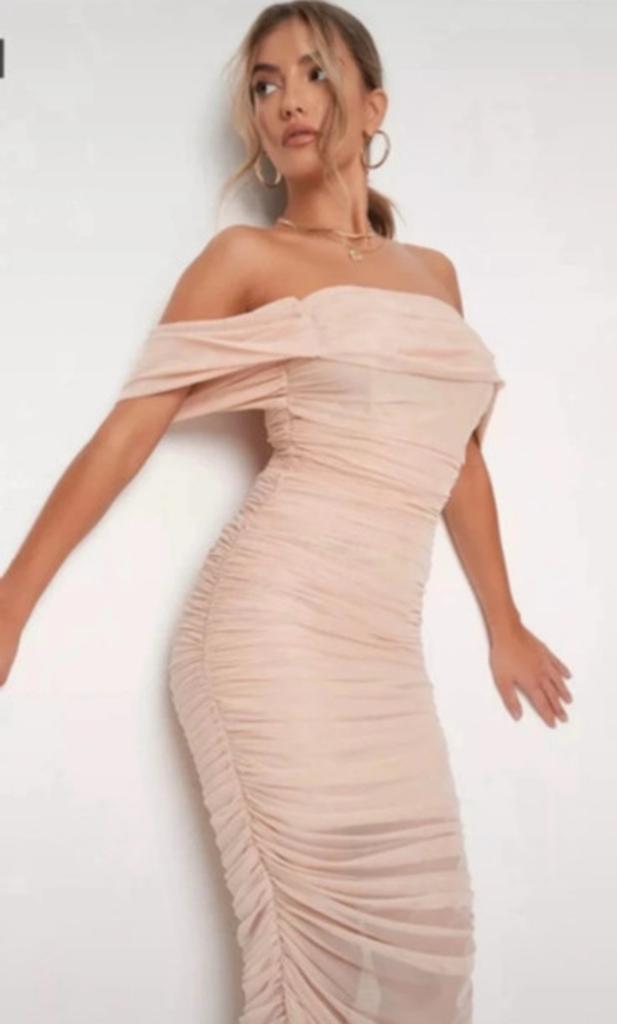 Elegante beige/nude jurk, Beige, Nieuw, Ophalen of Verzenden, Maat 36 (S)