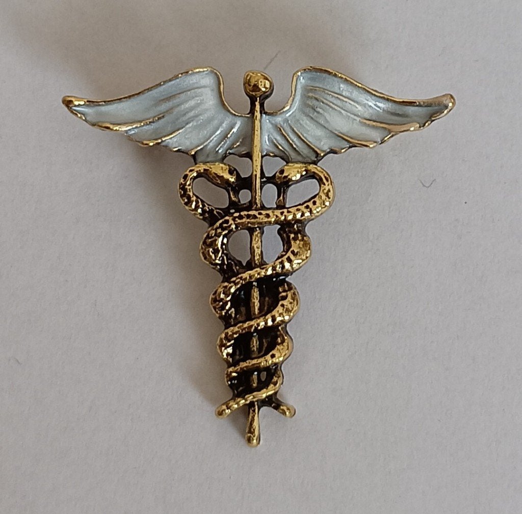 Aesculaap broche, Overige materialen, Overige kleuren, Minder dan 4 cm, Nieuw
