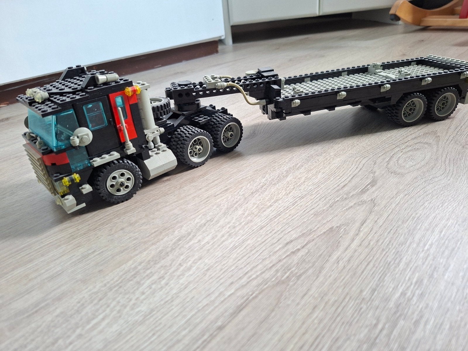 lego truck met oplegger, Ophalen