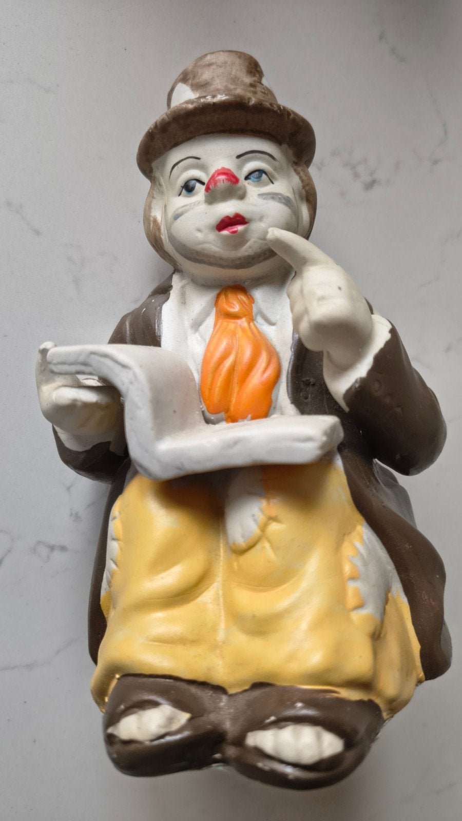 Vintage Clown Beeldje - 17,5 cm hoog, Ophalen of Verzenden, Zo goed als nieuw