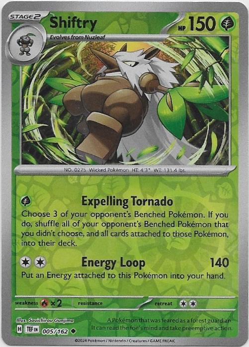 Temporal Forces,  Shiftry [reverse] 5/162, Verzenden, Nieuw, Losse kaart