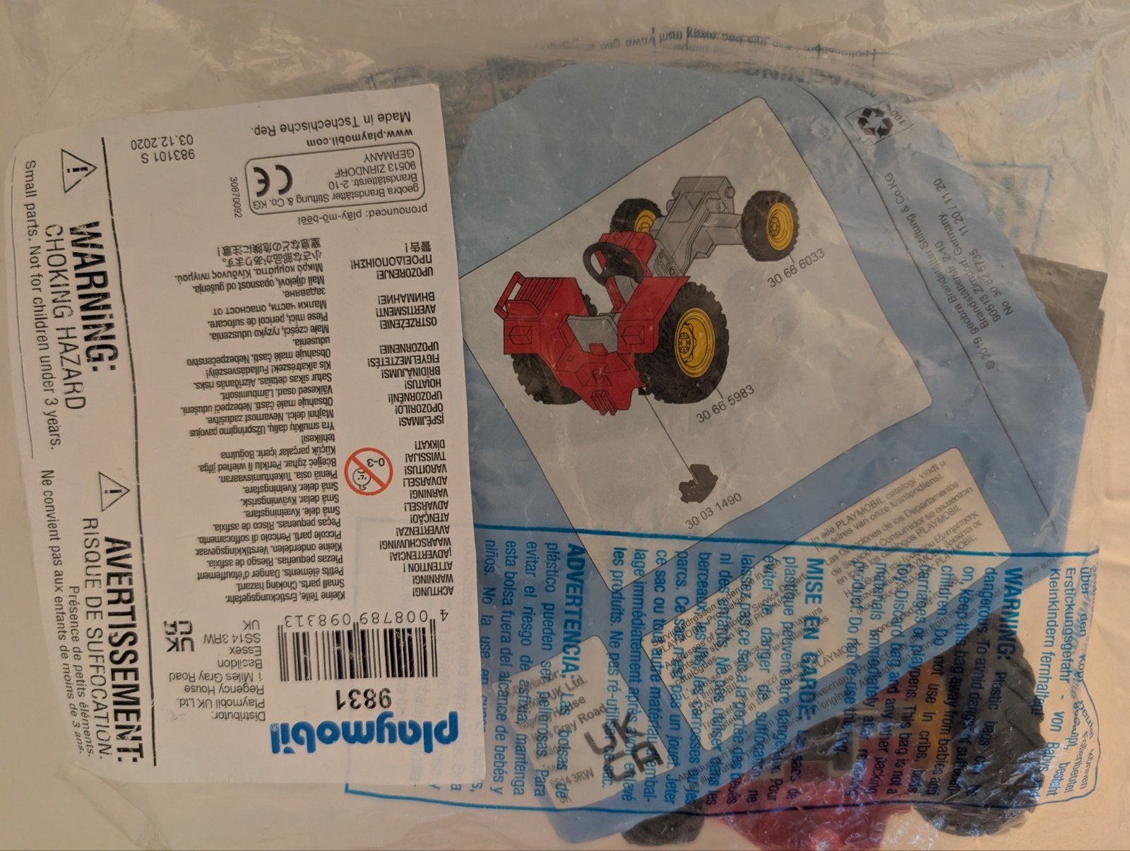 Playmobil tractor met maaibalk 9831, Kinderen en Baby's, Speelgoed | Playmobil, Complete set, Overige typen, Nieuw, Ophalen of Verzenden