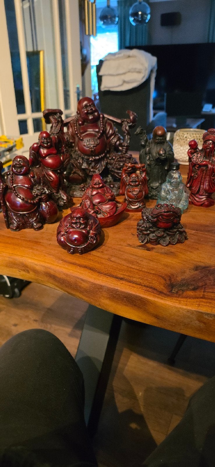 Set van 10 Boeddha en Chinese goden beeldjes, Ophalen of Verzenden, Gebruikt, Meerkleurig, Oosters