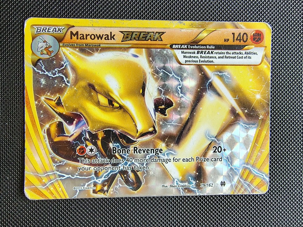 Pokémon Kaart Marowak BREAK (BKT 79) - Played, Ophalen of Verzenden, Gebruikt, Losse kaart, Foil