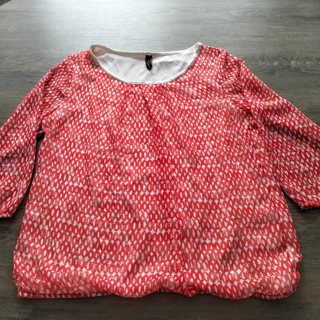 NED ballon tuniek mt m in nette staat rood wit 3 kwart mouw, Maat 38/40 (M), Ophalen of Verzenden, Zo goed als nieuw, Lange mouw