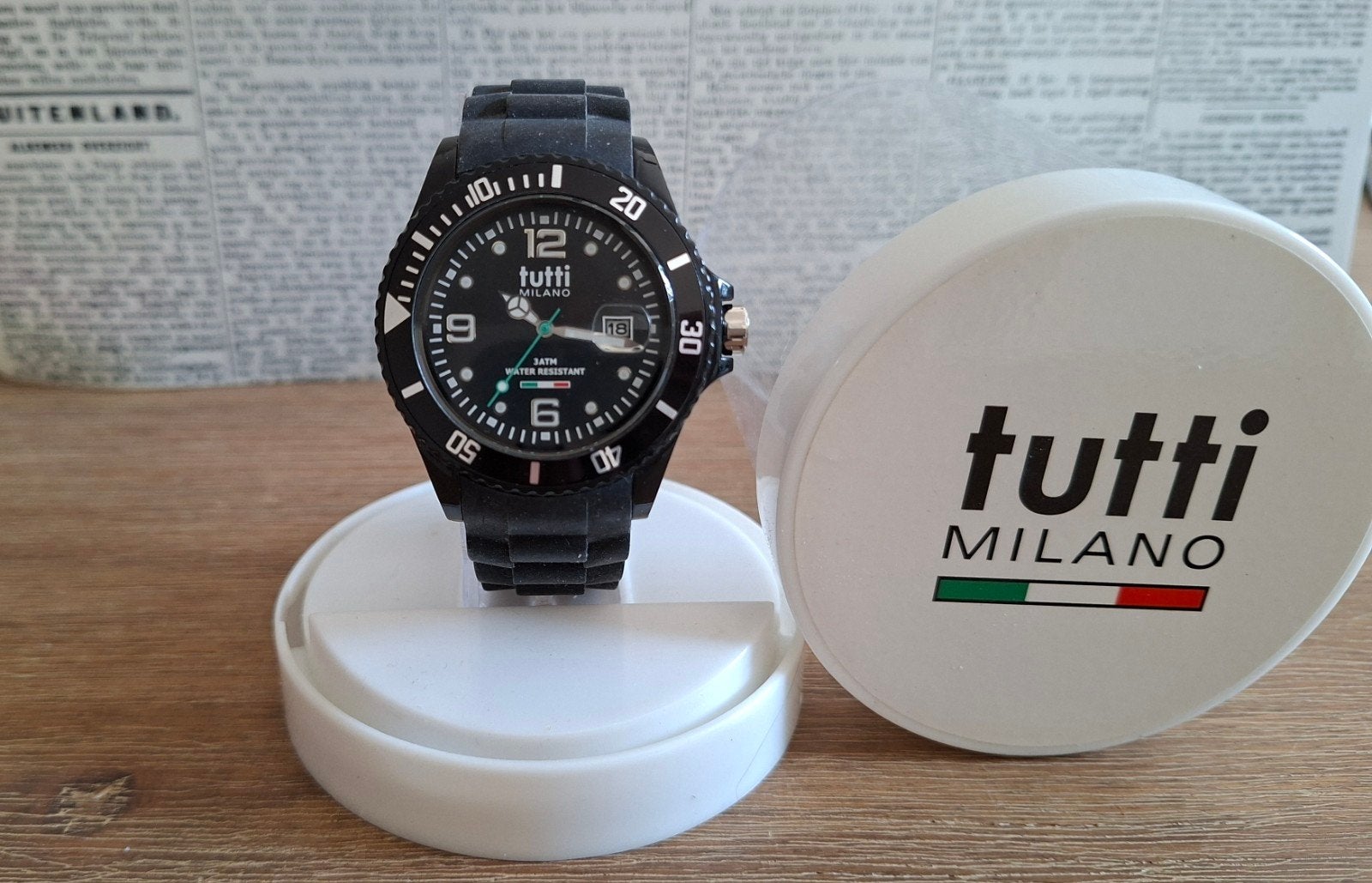 Tutti Milano horloge Zwart - Nieuw, Verzenden, Nieuw, Polshorloge, Overige merken