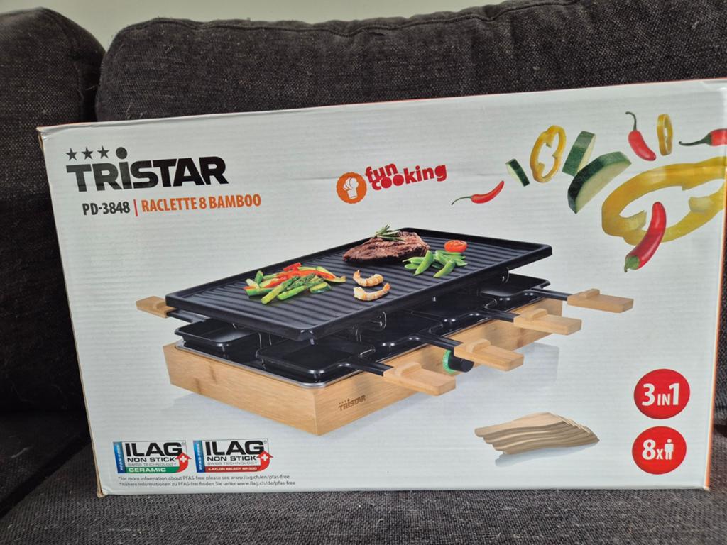 Tristar Raclette 8 Bamboo PD-3848 - Nieuwe partij (10 stuks), Ophalen of Verzenden, Nieuw