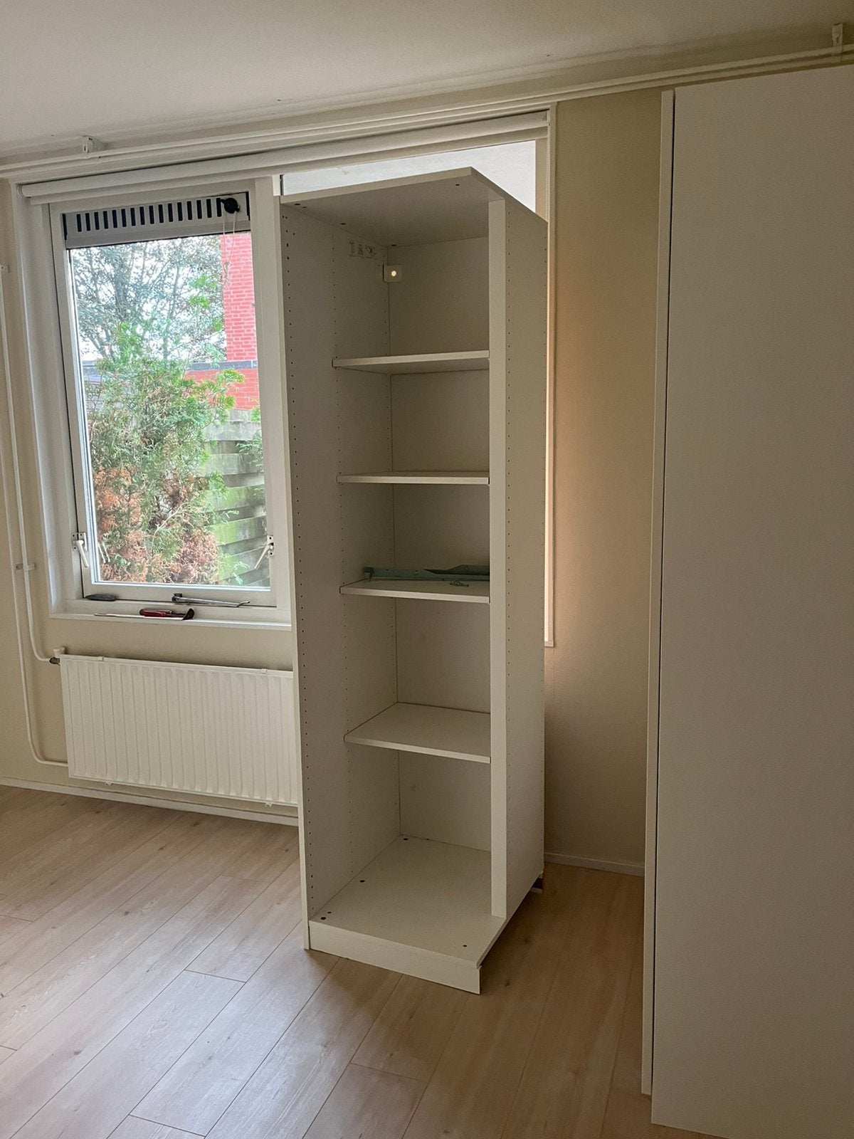 Pax kast hoek element wit, Ophalen, Met plank(en), Gebruikt, 200 cm of meer