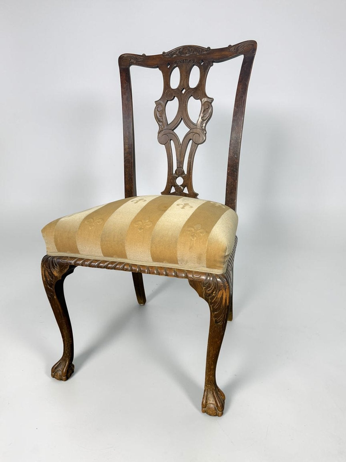 Antieke Chippendale Revival stoel ca. 1920, Antiek en Kunst, Antiek | Meubels | Stoelen en Banken, Ophalen