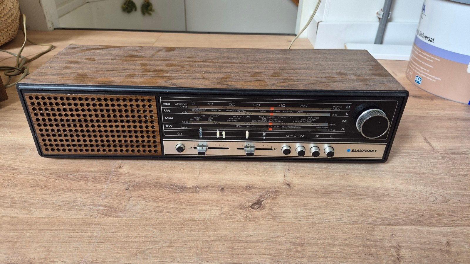 Vintage Blaupunkt Radio - Houten Look - werkend!, Ophalen, Gebruikt, Radio
