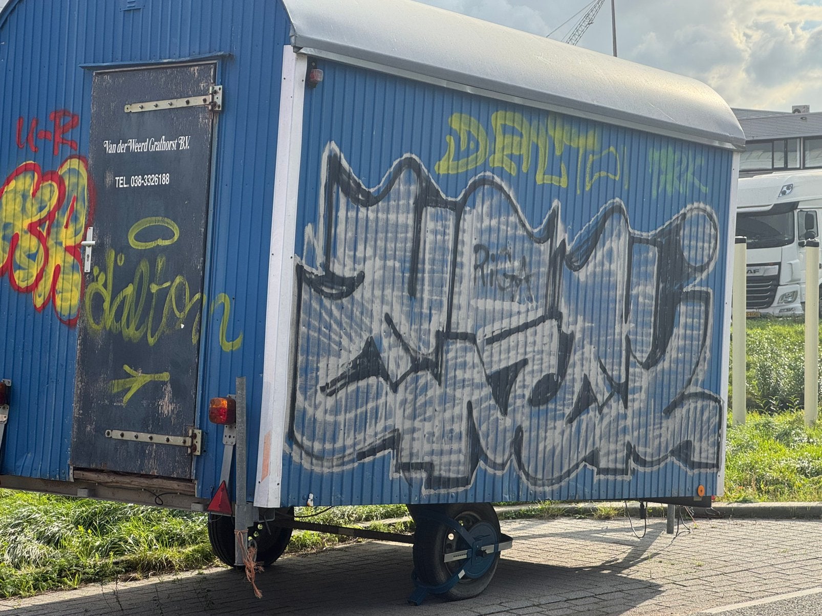 Blauwe bouwkeet / schaftwagen, Ophalen of Verzenden