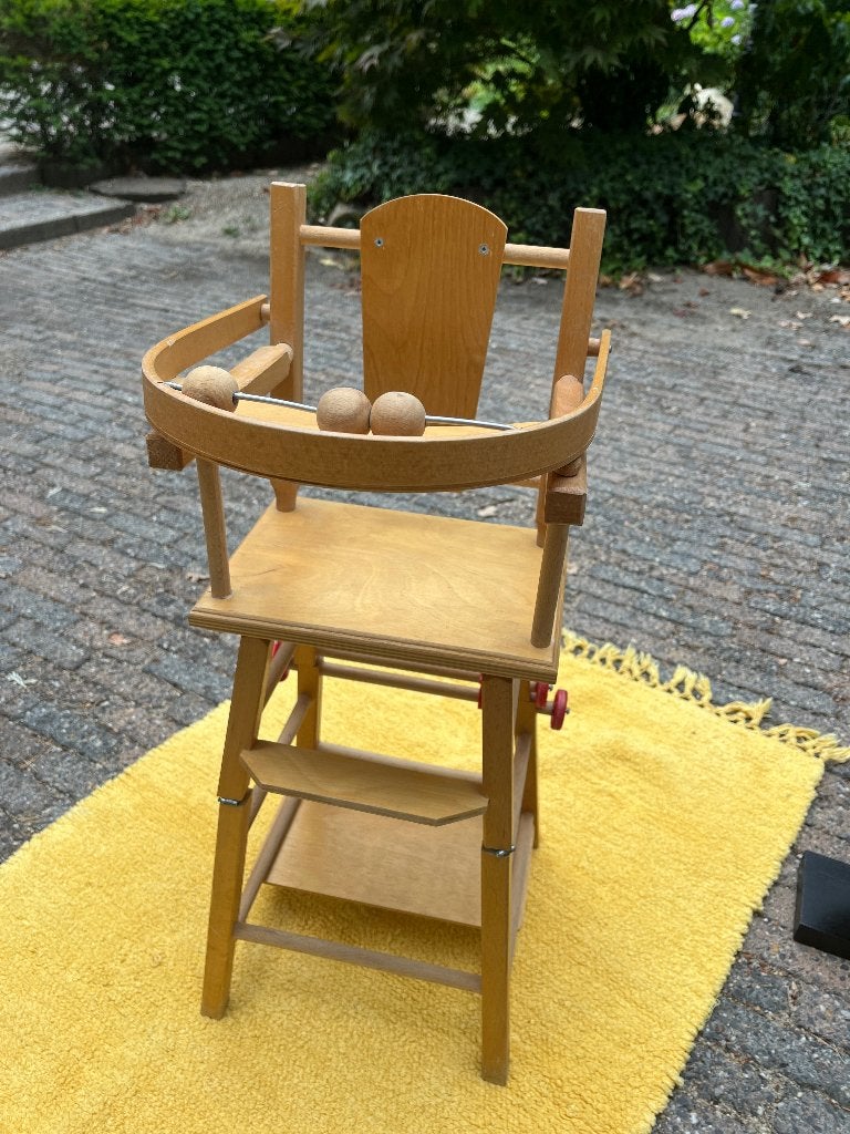 Vintage houten poppenstoel / kinderstoel, Kinderen en Baby's, Speelgoed | Poppen, Ophalen, Gebruikt, Overige typen