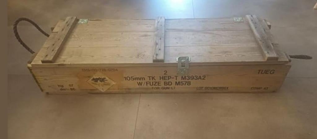 Stevige houten defensie kist - 111x36x22 cm, Ophalen, Minder dan 50 cm, Gebruikt, 100 tot 150 cm