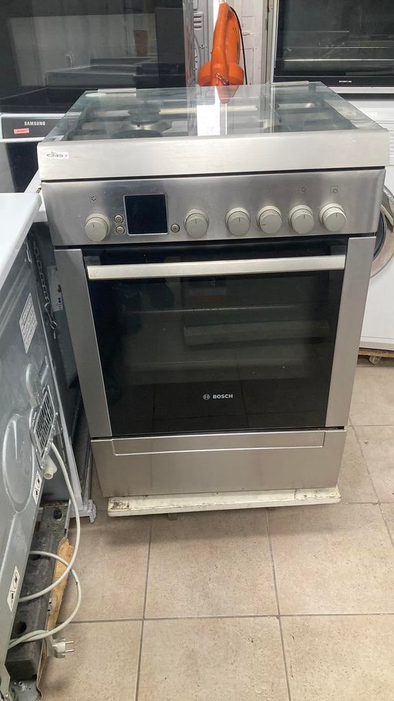 Bosch gasfornuis rvs, Witgoed en Apparatuur, Fornuizen, Ophalen, Gebruikt, 60 cm of meer, 4 kookzones