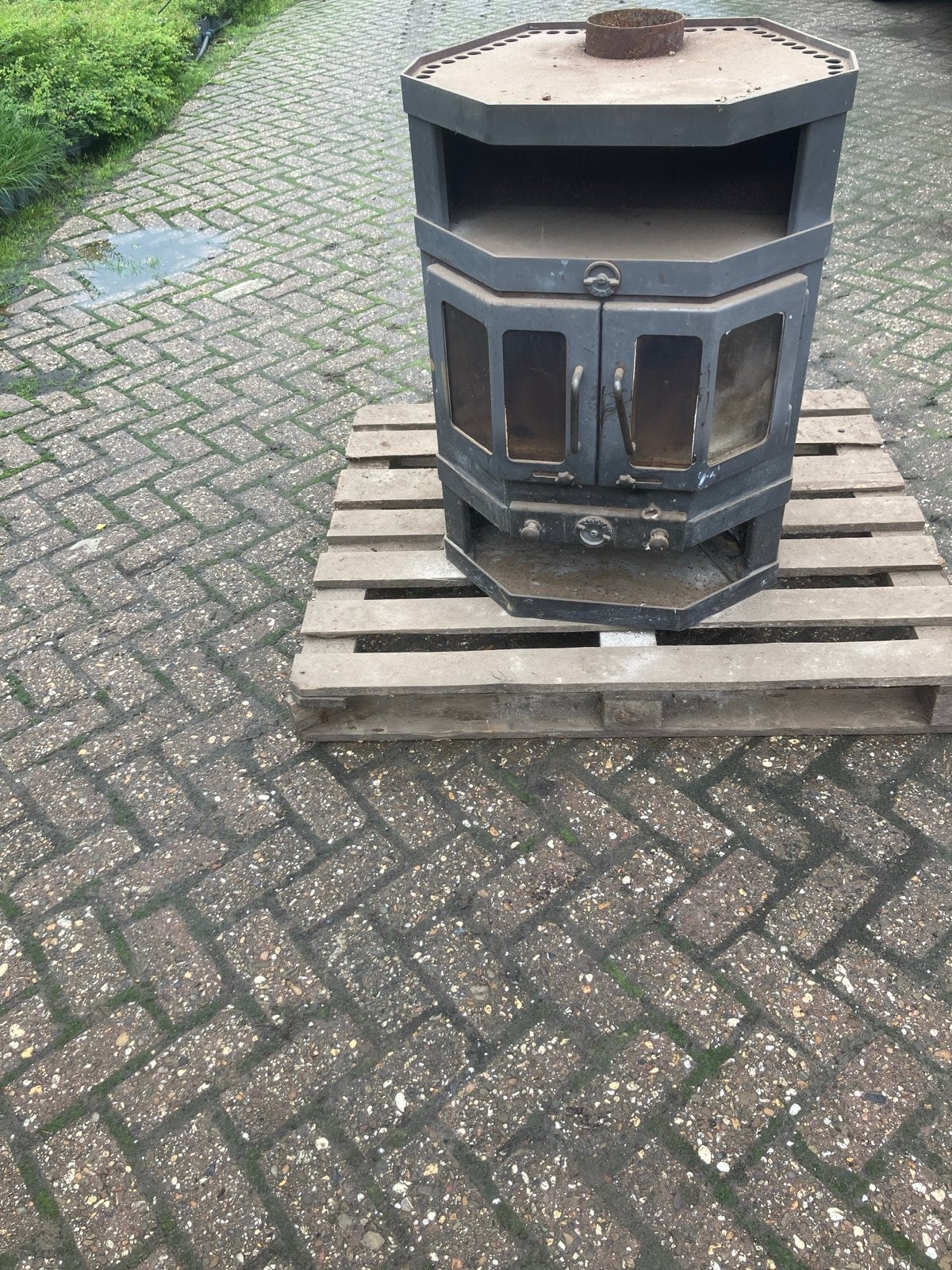 Gebruikte Houthaard - Vrijstaande Haard, Huis en Inrichting, Haarden, Ophalen, Gebruikt, Vrijstaande haard, Houthaard