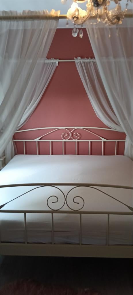 Hemelbed 1.80x2.00, Ophalen, Eenpersoons, 180 cm, Metaal