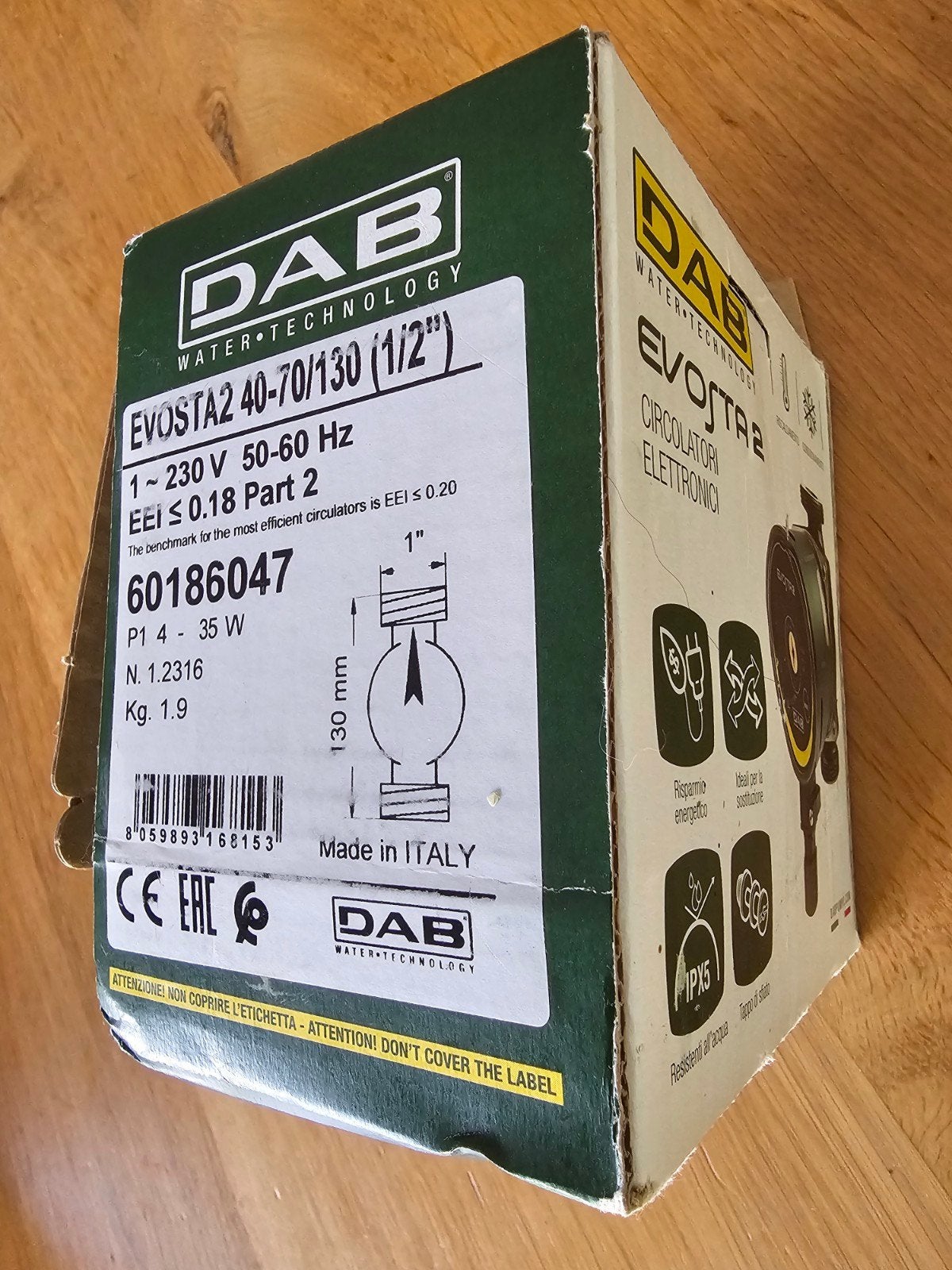 Nieuwe DAB Evosta2 circulatiepomp 40-70/130 1'' (33mm), Ophalen of Verzenden, Nieuw, Overige typen