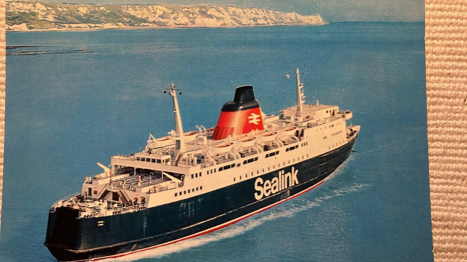 Britse Kanaalveerboot  HORSA  Sealink  Dover cliffs, Ophalen of Verzenden, Kaart, Foto of Prent