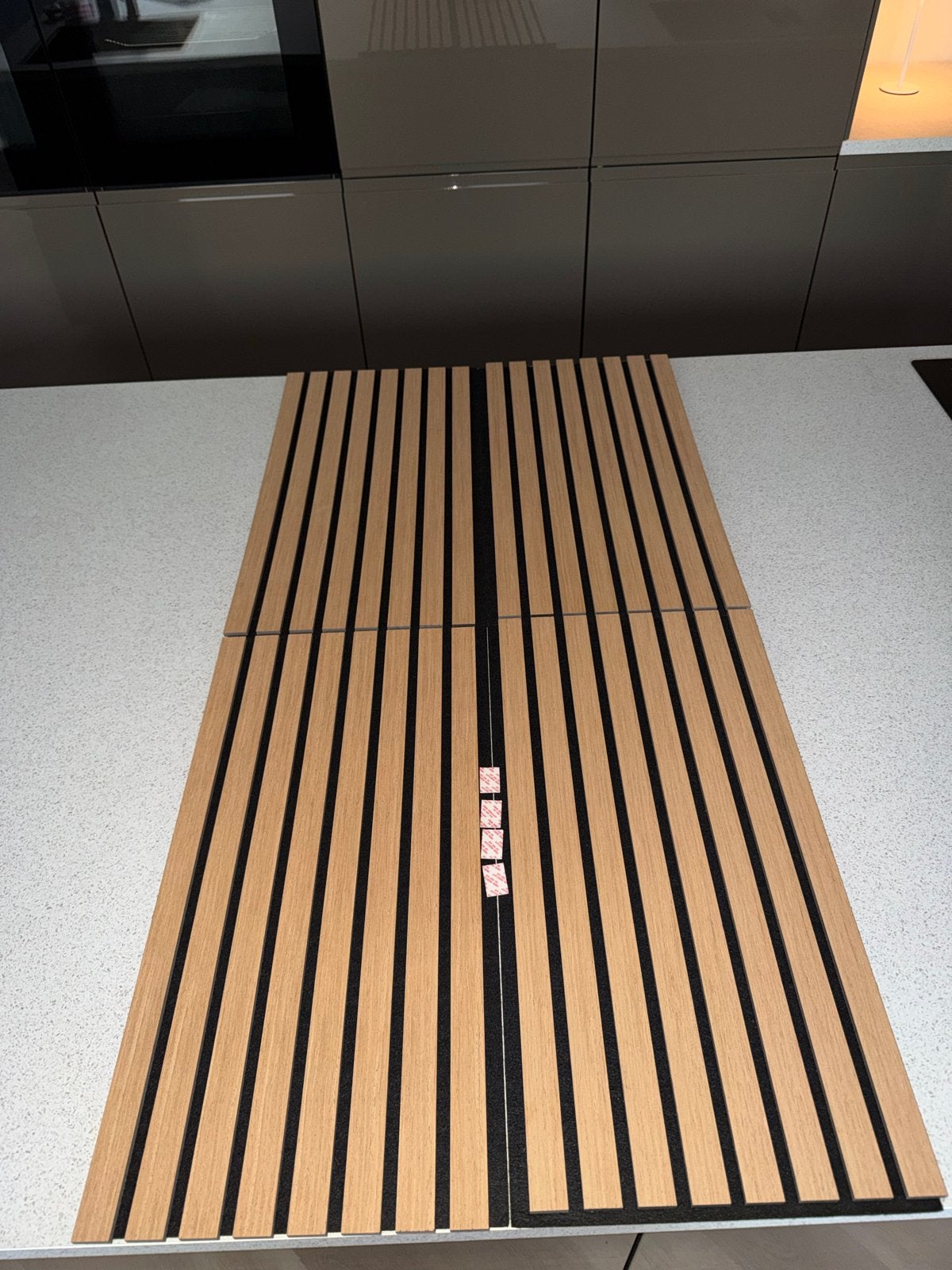 Akoestische wandpanelen - Hout en Zwart Vilt, Huis en Inrichting, Geluiddempend, Hout, Nieuw, Ophalen of Verzenden