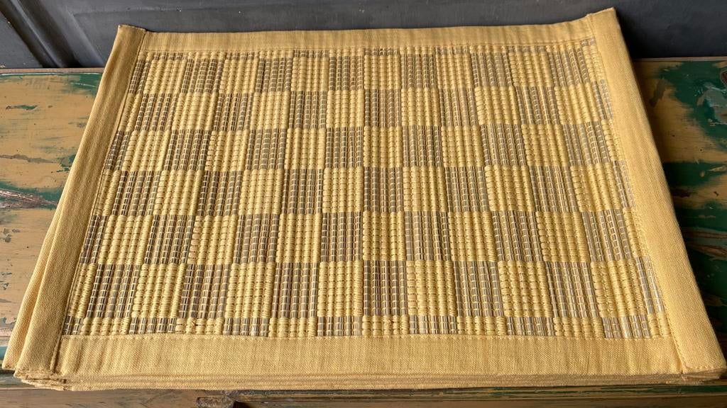 Set 6 stuks  bamboe placemats clayre & eef pasen easter, Clayre&Eef, Geel, Nieuw, Ophalen of Verzenden
