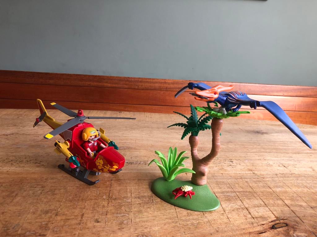 🦕 Dino helikopter met Pteranodon - 9430 - PlaymoBeau, Ophalen of Verzenden, Zo goed als nieuw, Complete set