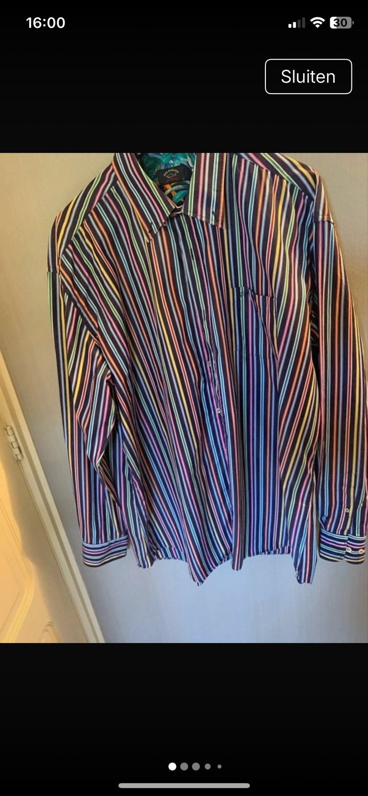 Paul & Shark Yachting gestreept overhemd maat 45 (XXL), Ophalen of Verzenden, Zo goed als nieuw, Meerkleurig, Halswijdte 43/44 (XL)