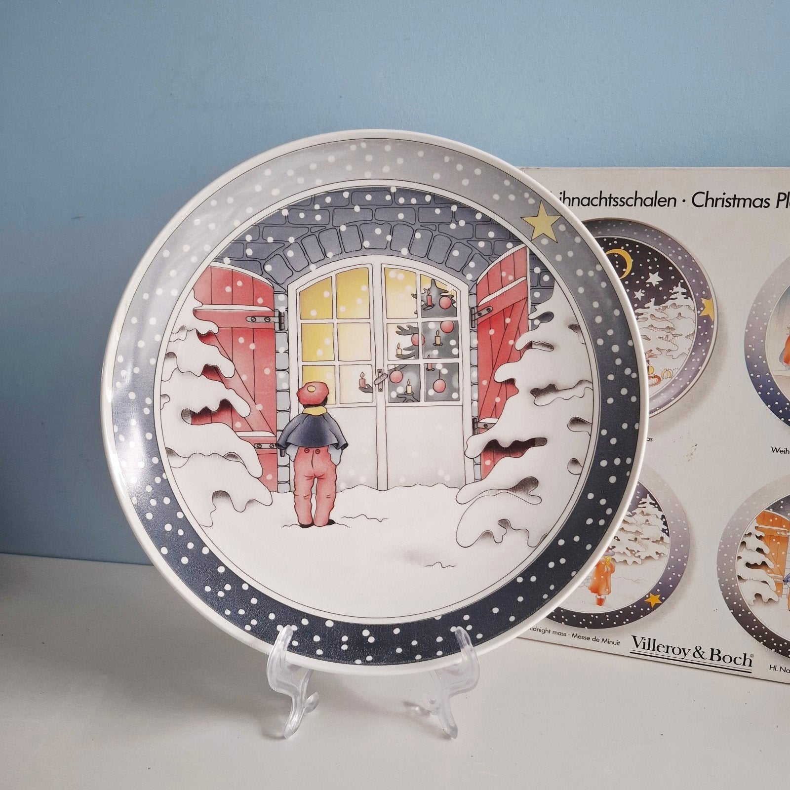 Villeroy & Boch 'Heilige Nacht', kerstbord in originele doos, Diversen, Villeroy & Boch, Ophalen of Verzenden, Zo goed als nieuw