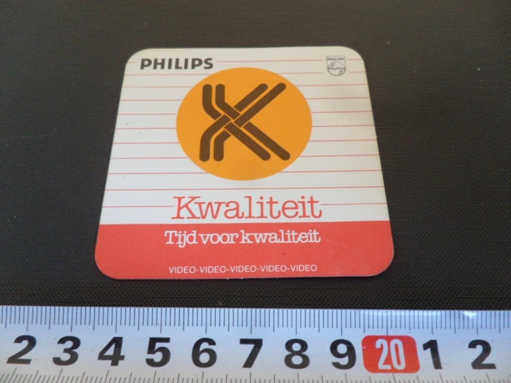 sticker PHILIPS Kwaliteit Tijd voor kwaliteit  VIDEO, Verzamelen, Ophalen of Verzenden, Zo goed als nieuw