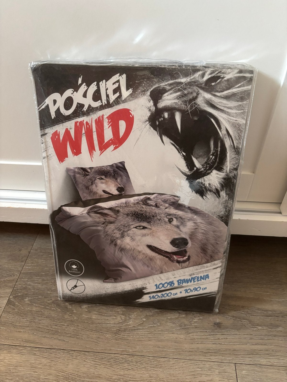 Nieuw Wild Wolf Dekbedovertrek 140x200 cm 100% Katoen, Eenpersoons, Dekbedovertrek, Katoen, Ophalen of Verzenden