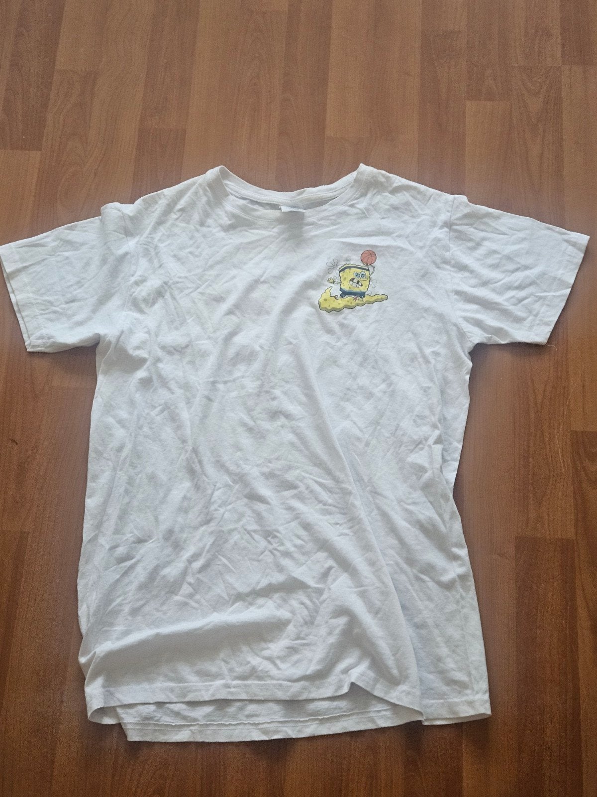 Customize spongebob shirt., Verzenden, Gedragen, Maat 48/50 (M), Wit