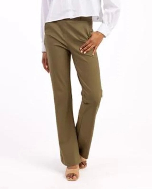Studio Anneloes flared trousers earth bonded travelstof mt L, Maat 42/44 (L), Ophalen of Verzenden, Zo goed als nieuw, Lang
