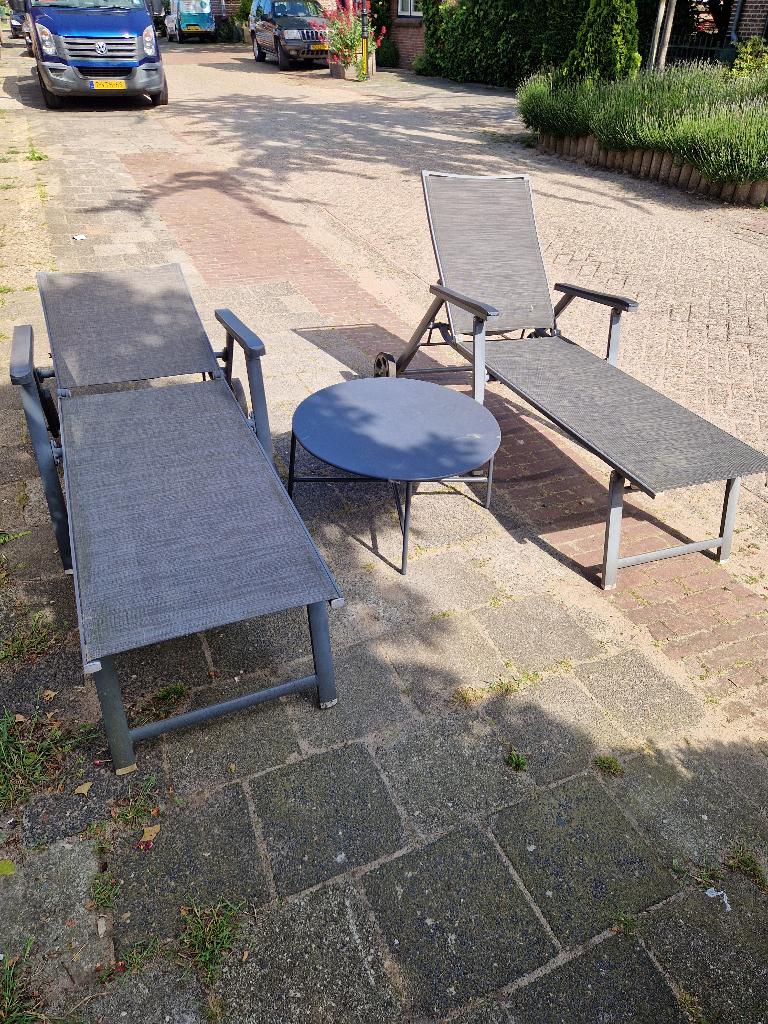 Ligbedden, Tuin en Terras, Ligbedden, Ophalen, Gebruikt, Kunststof, Verstelbaar
