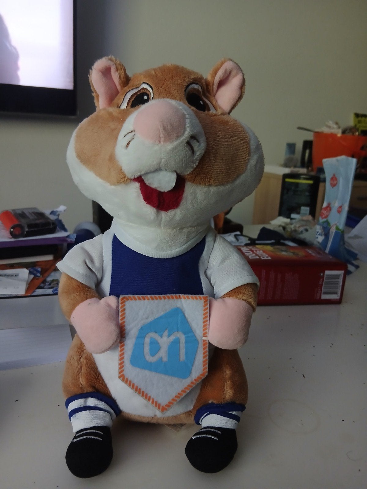 Albert Heijn Hamster Knuffel, Kinderen en Baby's, Hamster, Ophalen of Verzenden, Zo goed als nieuw, Middelgroot (20 tot 80 cm)
