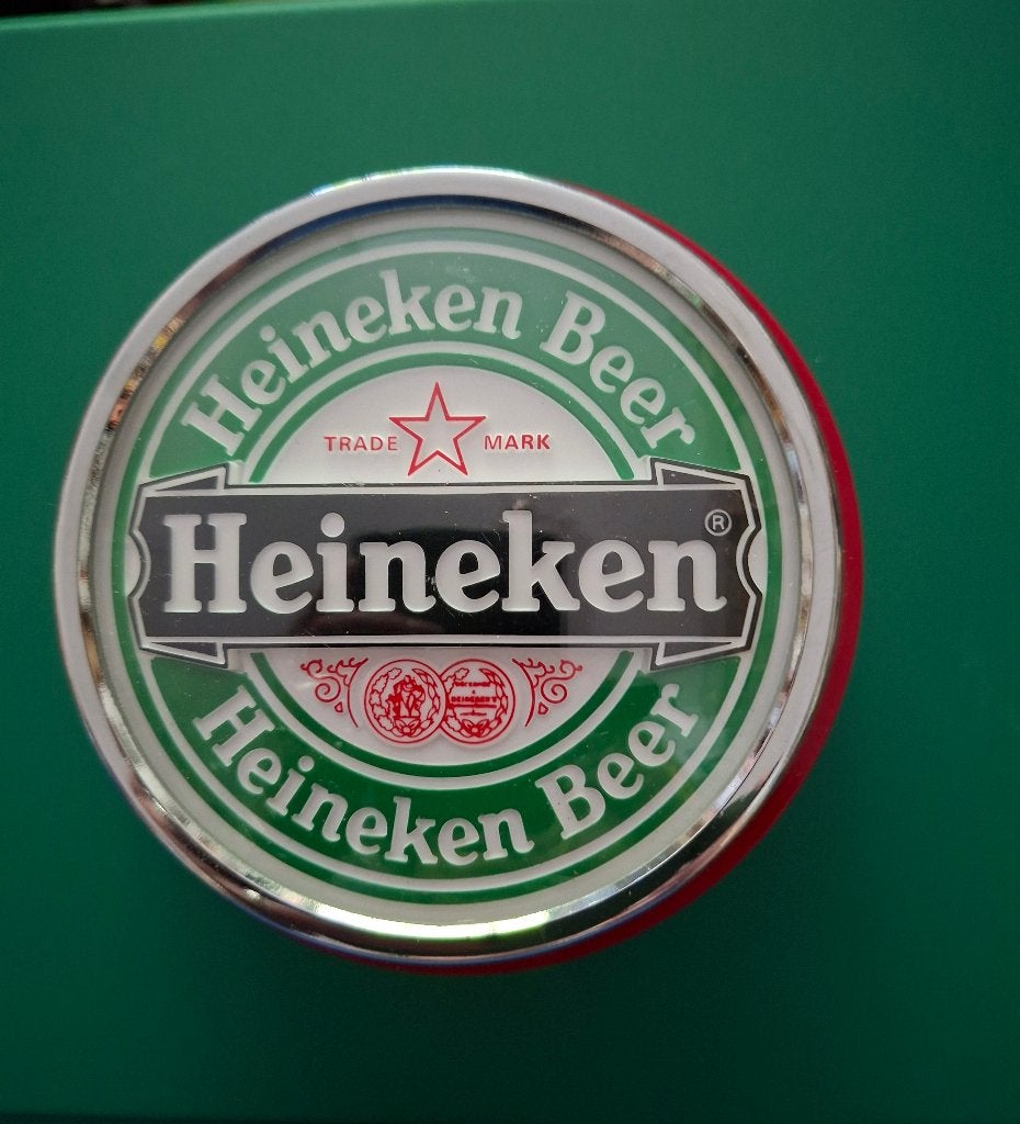 Heineken beer onderdeel tapsign, Ophalen of Verzenden, Zo goed als nieuw, Reclamebord, Plaat of Schild, Heineken