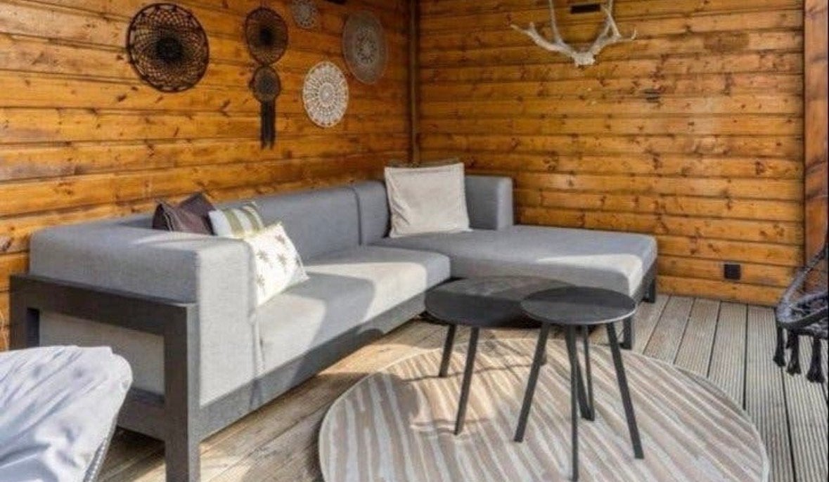 Fonteyn New Noosa Zwarte Outdoor Hoekbank met Sunbrella Stof, Ophalen, 250 tot 300 cm, Hoekbank, Nieuw