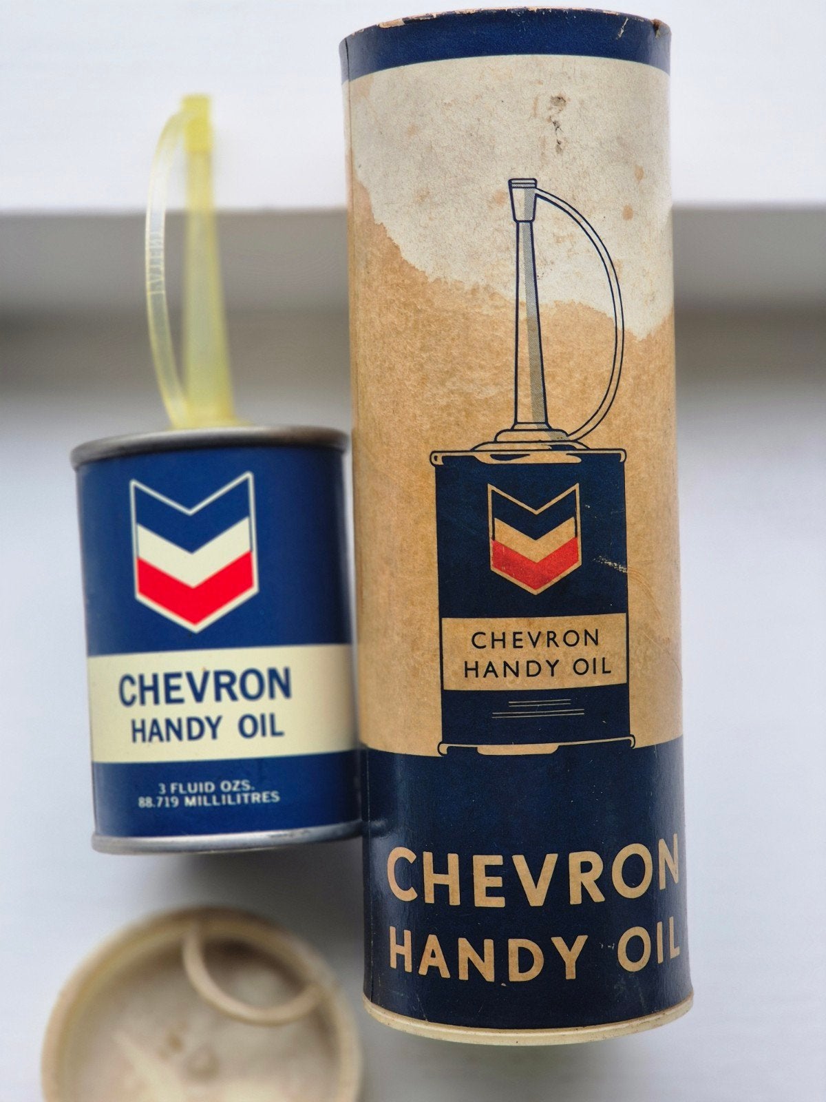 Chevron Handy Oil Olie blikje, Ophalen of Verzenden, Gebruikt, Overige