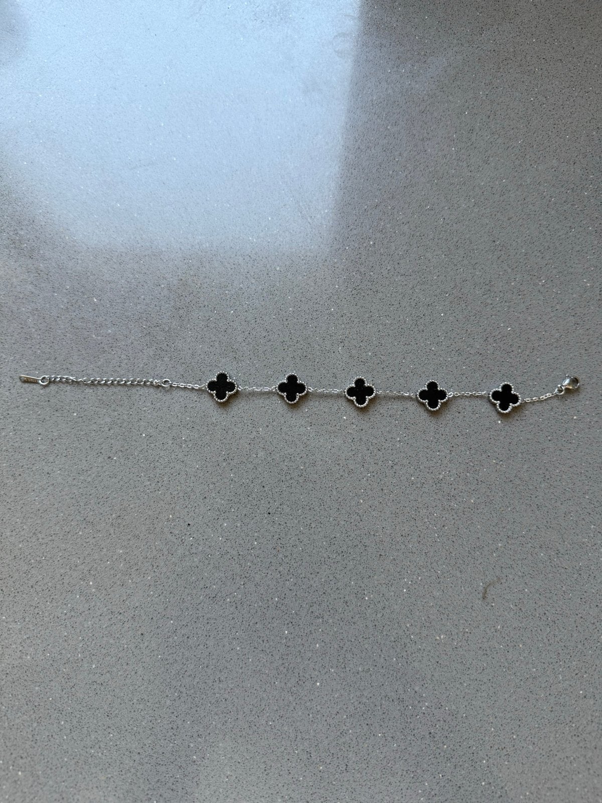Van Cleef - Zwart/Zilveren armband, Sieraden, Tassen en Uiterlijk, Armbanden, Ophalen of Verzenden, Zo goed als nieuw, Zilver