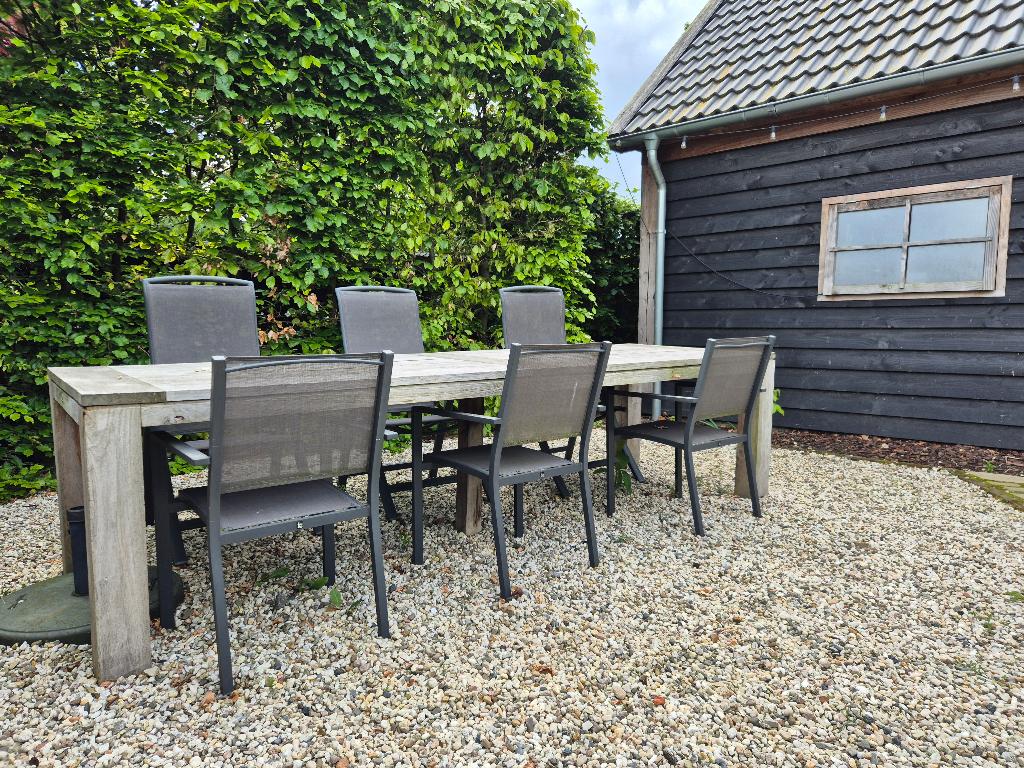 Tuinset 3 meter incl. 6 stoelen, Tuin en Terras, Ophalen, Gebruikt