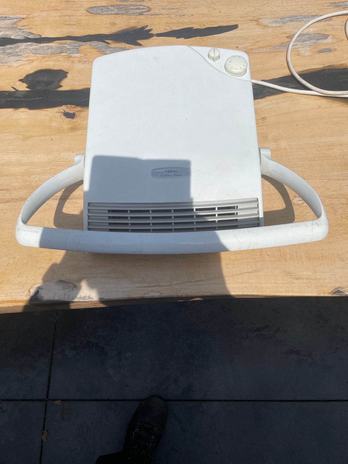 Tefal Caléa Duo Ventilator - Compact en Krachtig, Ophalen of Verzenden, Gebruikt, Tafelventilator