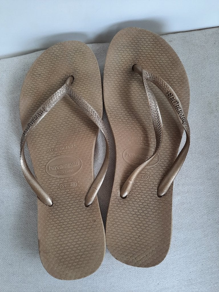 HAVAIANAS slippers goud maat 39/40, Overige kleuren, Nieuw, Ophalen of Verzenden, Havaianas