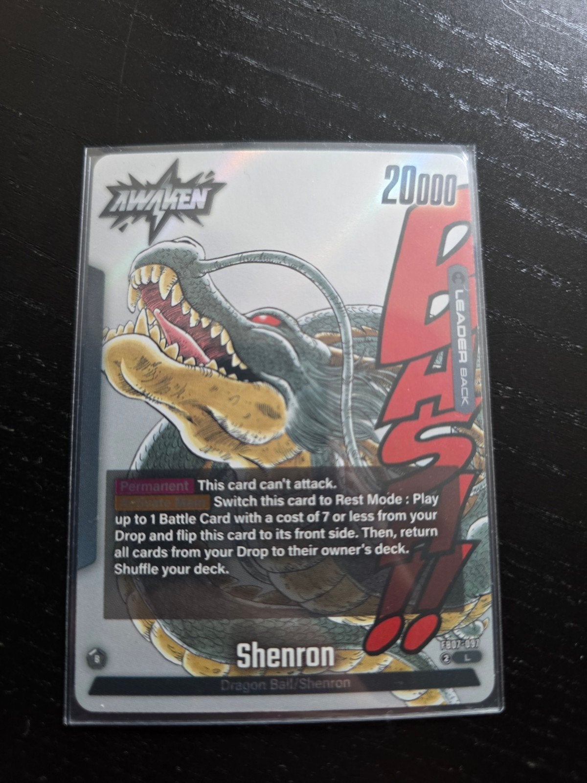 Shenron Leader Kaart FB07-097 Manga booster 02, Ophalen of Verzenden, Zo goed als nieuw, Booster