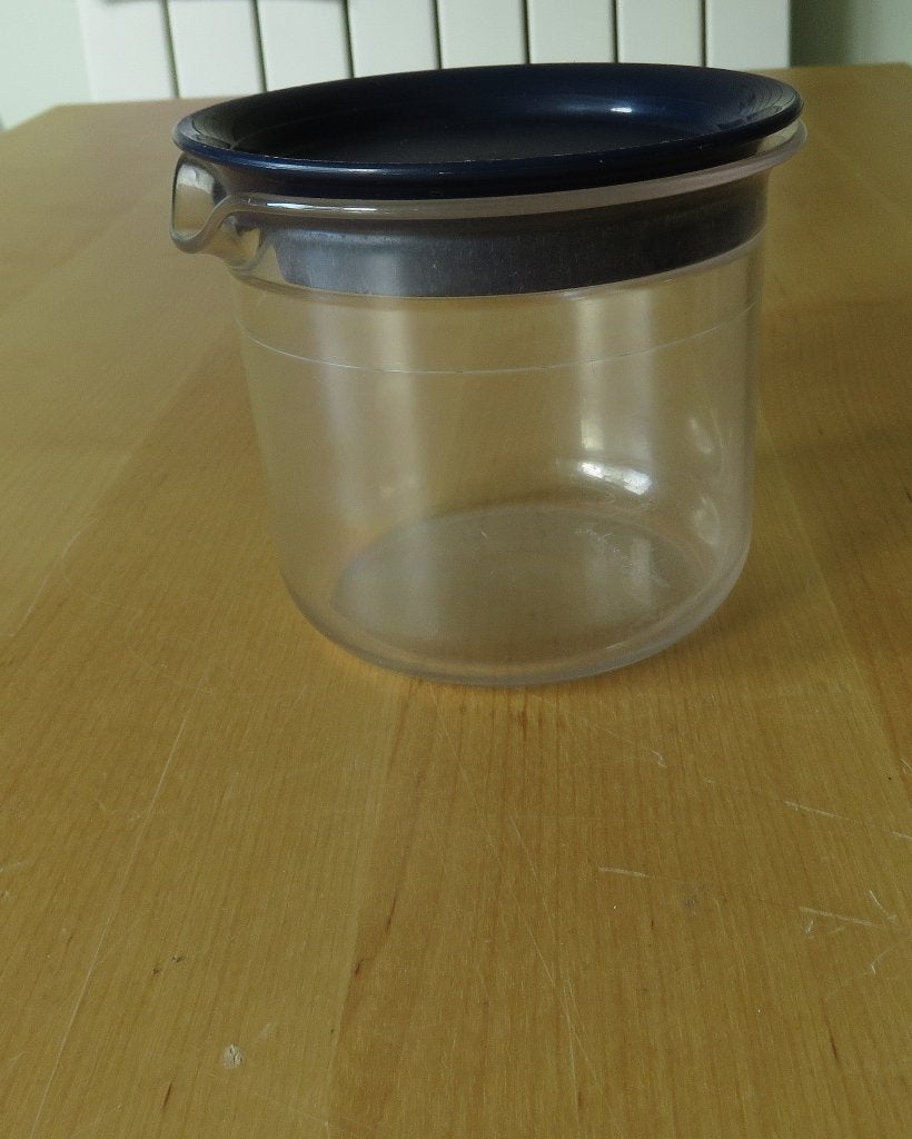 Tupperware Suikerkan - Transparant/Blauw, Huis en Inrichting, Ophalen, Gebruikt, Blauw, Beker of Kan