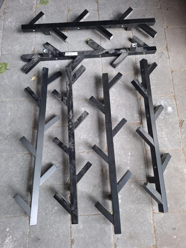 6x Zwarte wandkapstokken - Modern design, Wandkapstok, Ophalen of Verzenden, Zo goed als nieuw, Minder dan 100 cm