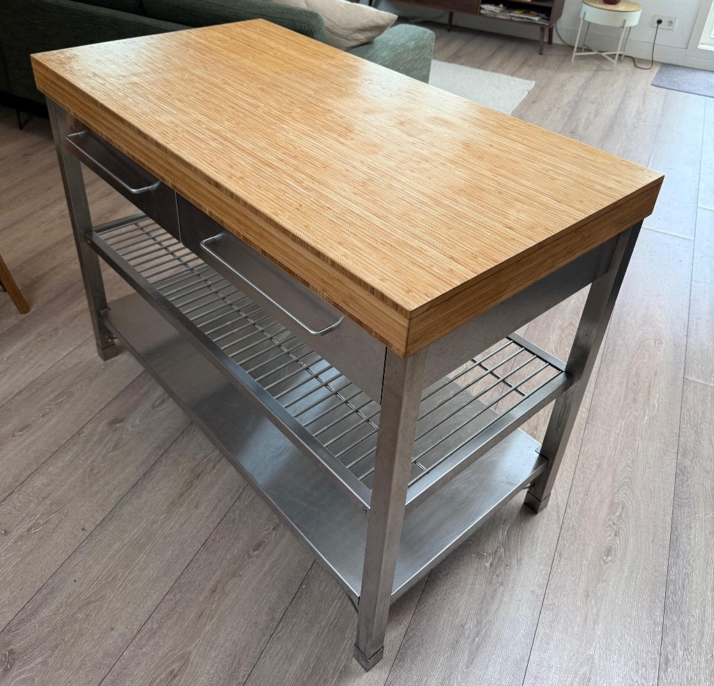 IKEA RIMFORSA kookeiland/ werkbank, Ophalen, Overige typen, IKEA, Zilver