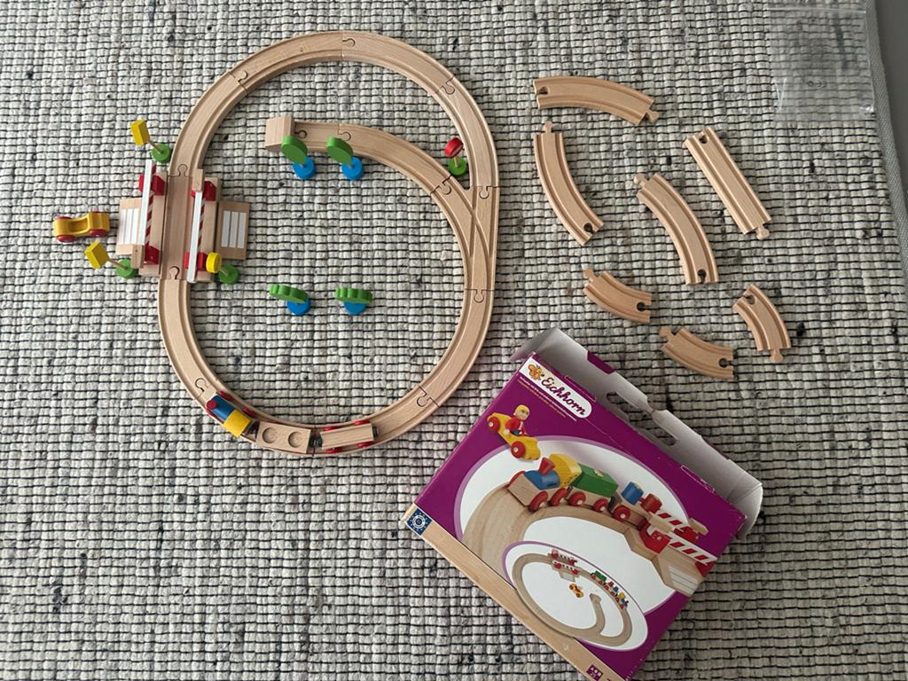 Eichhorn Houten Treinspoor Set met Extra Onderdelen, Kinderen en Baby's, Speelgoed | Houten speelgoed, Ophalen, Gebruikt, Overige typen