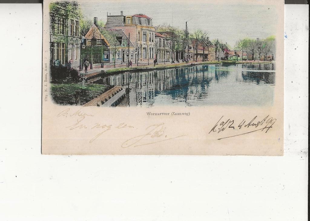 Wormerveer Zaanweg 4 aug 1899, Ophalen of Verzenden, Voor 1920, Gelopen, Zuid-Holland